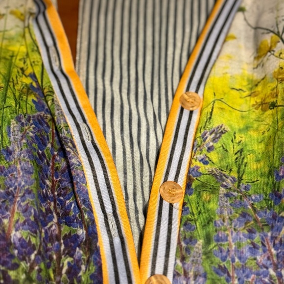 Anthropologie Floretum Cardigan Sweater by Dream Daily Size Medium - Picture 5 of 6